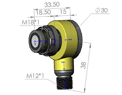 4 Pin Connector Plastic PZT Ultrasonic Waterproof Sensor